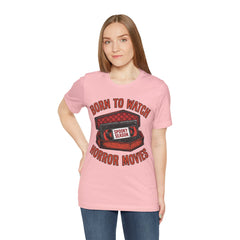 Funny Retro VHS Tape Coffin Born To Watch Horror Movies T-Shirt