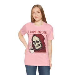 Sarcastic Grim Reaper Coffee Lover Retro T-Shirt