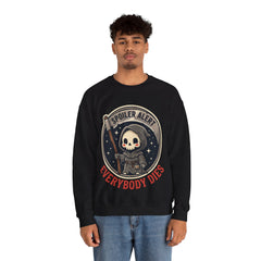 Funny Grim Reaper Spoiler Alert Everybody Dies Crewneck Sweatshirt