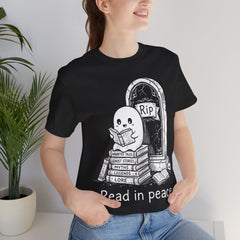 Funny Ghost Read In Peace Tombstone Halloween T-Shirt