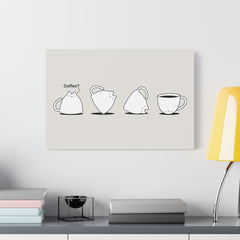 Cat Coffee Canvas