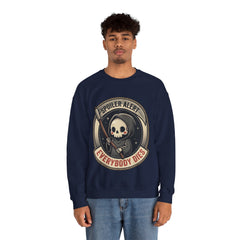 Funny Grim Reaper Spoiler Alert Everybody Dies 2 Crewneck Sweatshirt