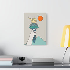 Cat Statue of Liberty Canvas