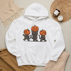 Cute Halloween Black Cats Pumpkin Helmet Hoodie