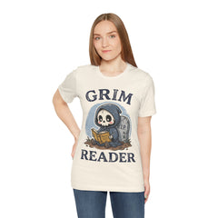 Funny Grim Reader Book Worm Retro Halloween T-Shirt