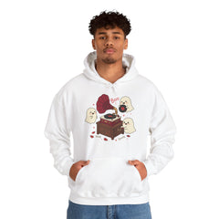 Funny Ghost Record Player Vinyl Gramophone Retro Hoodie