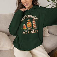 Funny Retro Halloween Candy Disappointment And Regret Hoodie
