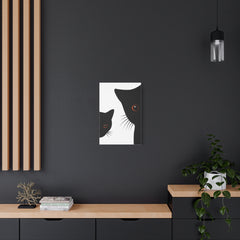 Abstract Boho Black Cats Canvas