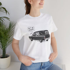 Funny Grim Reaper Hearse Get In Loser Retro T-Shirt