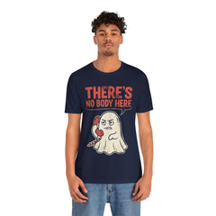 Funny Ghost There's No Body Here Phone Retro T-Shirt