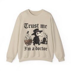Funny Plague Doctor Trust Me Im A Doctor Retro Crewneck Sweatshirt