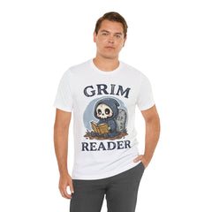 Funny Grim Reader Book Worm Retro Halloween T-Shirt