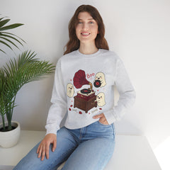 Funny Ghost Record Player Vinyl Gramophone Retro Crewneck Sweatshirt