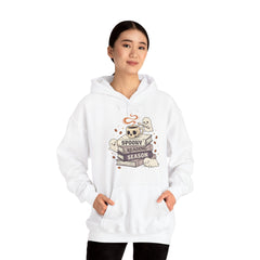 Spooky Reading Season Skull Coffee Mug Retro Hoodie