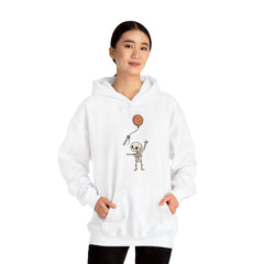 Funny Skeleton Balloon Floating Hand Retro Halloween Hoodie