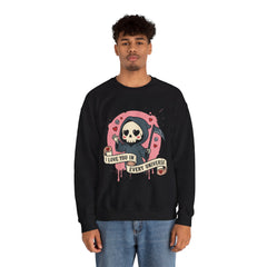 Funny Grim Reaper I Love You In Every Universe Retro Crewneck Sweatshirt