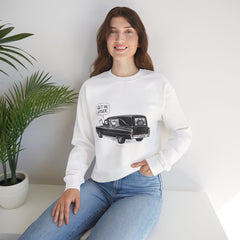 Funny Grim Reaper Hearse Get In Loser Retro Crewneck Sweatshirt