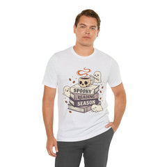 Spooky Reading Season Skull Coffee Mug Retro T-Shirt