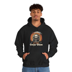 Funny Grim Reaper Carpe Diem Seize The Day Retro Hoodie