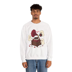 Funny Ghost Record Player Vinyl Gramophone Retro Crewneck Sweatshirt