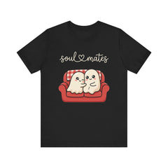 Cute Soul Mates Ghost Red Couch Retro T-Shirt