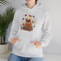 Cute Spooky Book Club Ghost Halloween Retro Hoodie