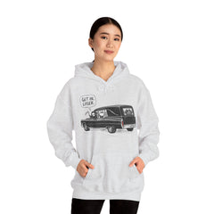 Funny Grim Reaper Hearse Get In Loser Retro Hoodie