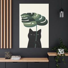 Cat and Plant 9 Canvas