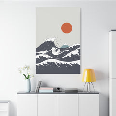 Great Wave of Kanagawa Cats Canvas