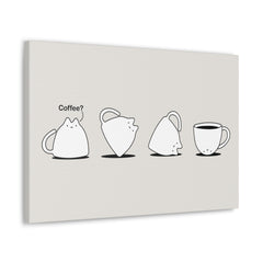 Cat Coffee Canvas