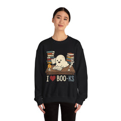 Funny Ghost Book Club I Love Books Retro Crewneck Sweatshirt