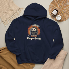 Funny Grim Reaper Carpe Diem Seize The Day Retro Hoodie