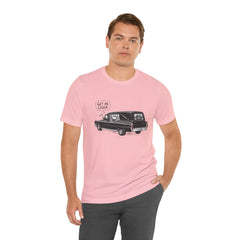 Funny Grim Reaper Hearse Get In Loser Retro T-Shirt