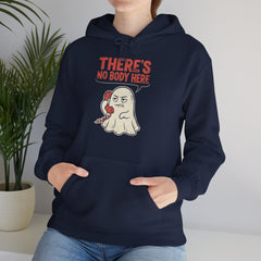 Funny Ghost There's No Body Here Phone Retro Hoodie