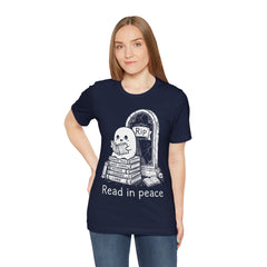 Funny Ghost Read In Peace Tombstone Halloween T-Shirt
