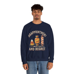 Funny Retro Halloween Candy Disappointment And Regret Crewneck Sweatshirt