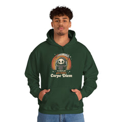Funny Grim Reaper Carpe Diem Seize The Day Retro Hoodie