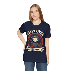 Funny Chibi Grim Reaper Employee Of The Month Retro T-Shirt