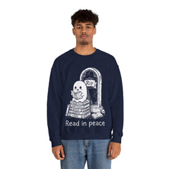 Funny Ghost Read In Peace Tombstone Halloween Crewneck Sweatshirt