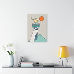 Cat Statue of Liberty Canvas
