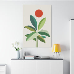 Banana Leaves Cat 2 Canvas