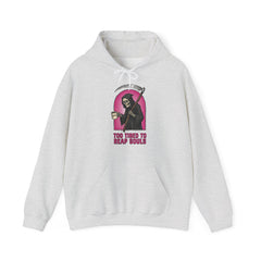 Funny Grim Reaper Too Tired To Reap Souls Coffee Hoodie
