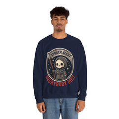 Funny Grim Reaper Spoiler Alert Everybody Dies Crewneck Sweatshirt