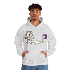 Funny Toilet Paper Mummy Cat Halloween Hoodie