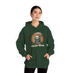 Funny Grim Reaper Carpe Diem Seize The Day Retro Hoodie