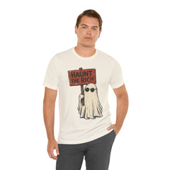 Spooky Protest Ghost Haunt The Rich Sarcastic T-Shirt