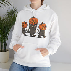 Cute Halloween Black Cats Pumpkin Helmet Hoodie