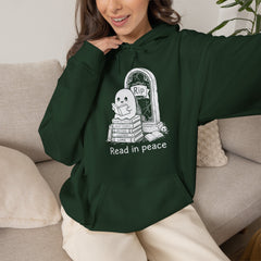 Funny Ghost Read In Peace Tombstone Halloween Hoodie