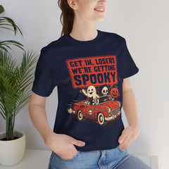 Funny Get In Losers We're Getting Spooky Retro Halloween T-Shirt
