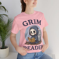 Funny Grim Reader Book Worm Retro Halloween T-Shirt